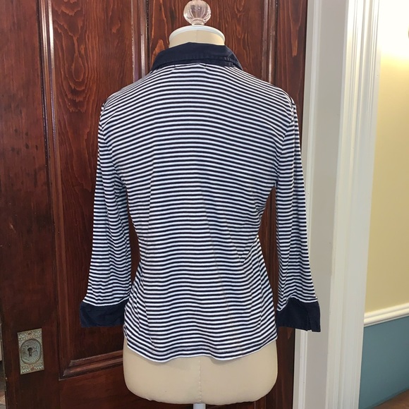 Lauren Ralph Lauren half button stripe shirt 💋 - Picture 3 of 8